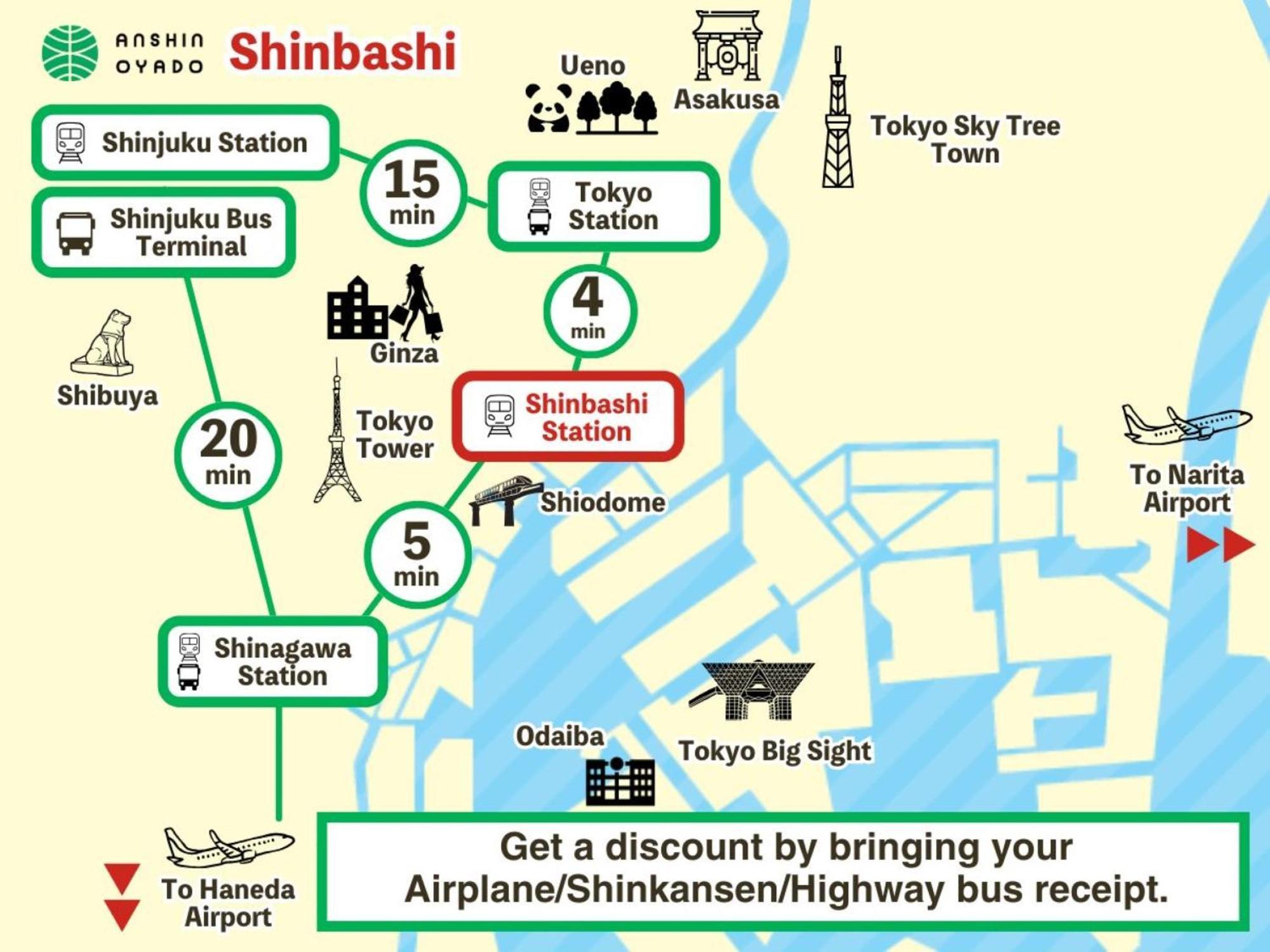 Anshin Oyado Shinbashi Ekimaeten Tokyo Exterior photo